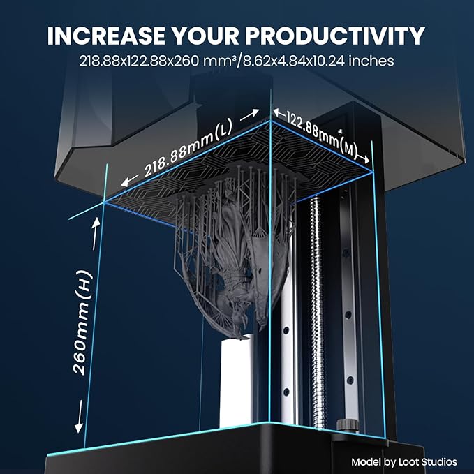 ELEGOO Saturn 3 Ultra MSLA 3D Printer with 10" 12K Monochrome LCD, Wi-Fi Transfer, ACF Release Liner Film, Desktop Resin 3D Printer with Large Printing Size of 8.62 x 4.84 x 10.24 inches