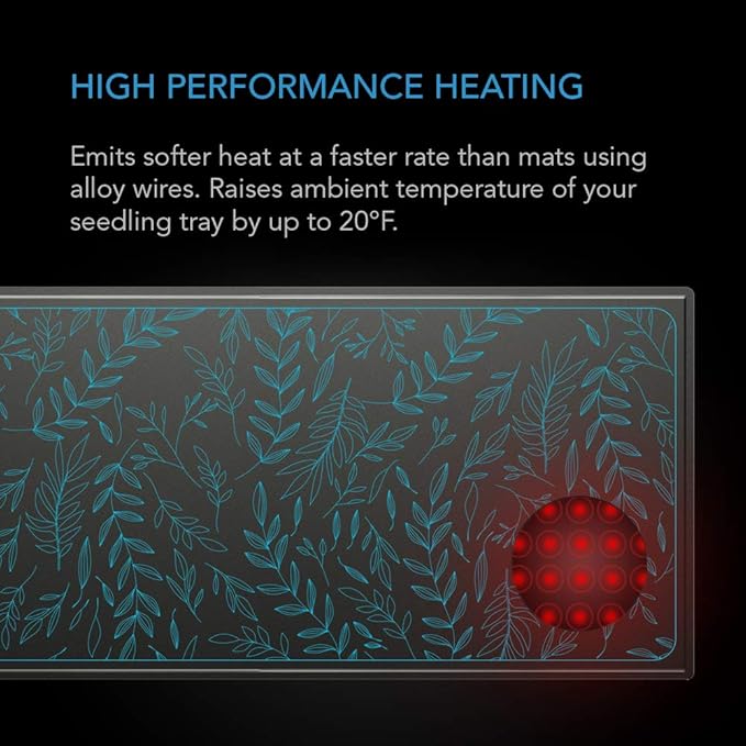 AC Infinity SUNCORE A7, Waterproof Seedling Heat Mat 48" x 20.75" MET & UL-Certified Heating Pad for Indoor Gardening, Hydroponics, Germination, Cloning