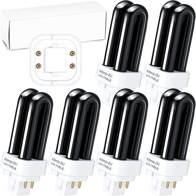 6 Packs Bug Zapper Replacement UV Bulbs 41050 Replacement Bulbs Compatible with DynaTrap Dt1050 Dt1100 Dt1250, 1/2 Acre Trap Bulb, 7w UV Light Ultraviolet Mosquito Killer Lamp