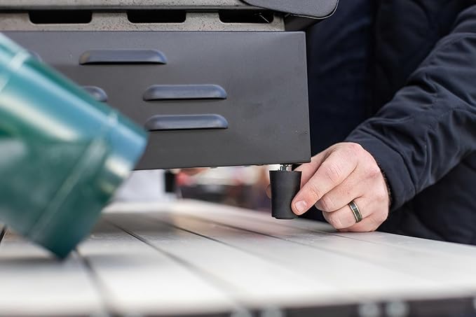 Gridiron Gameday 24" Portable Propane Grill – Flat Top Tabletop Griddle with Hinged Lid, 24,000 BTUs, Flamethrower Ignition, Dual Heat Zones, Adjustable Legs for Tailgating, Camping & Outdoor Cooking