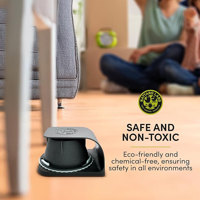 Scout Bed Bug Detection Trap – Non-Toxic Early Monitoring Solution with Patented Pheromone Technology, Includes 12 Bed Bug Detection Traps, Replaceable Lures and User Guide