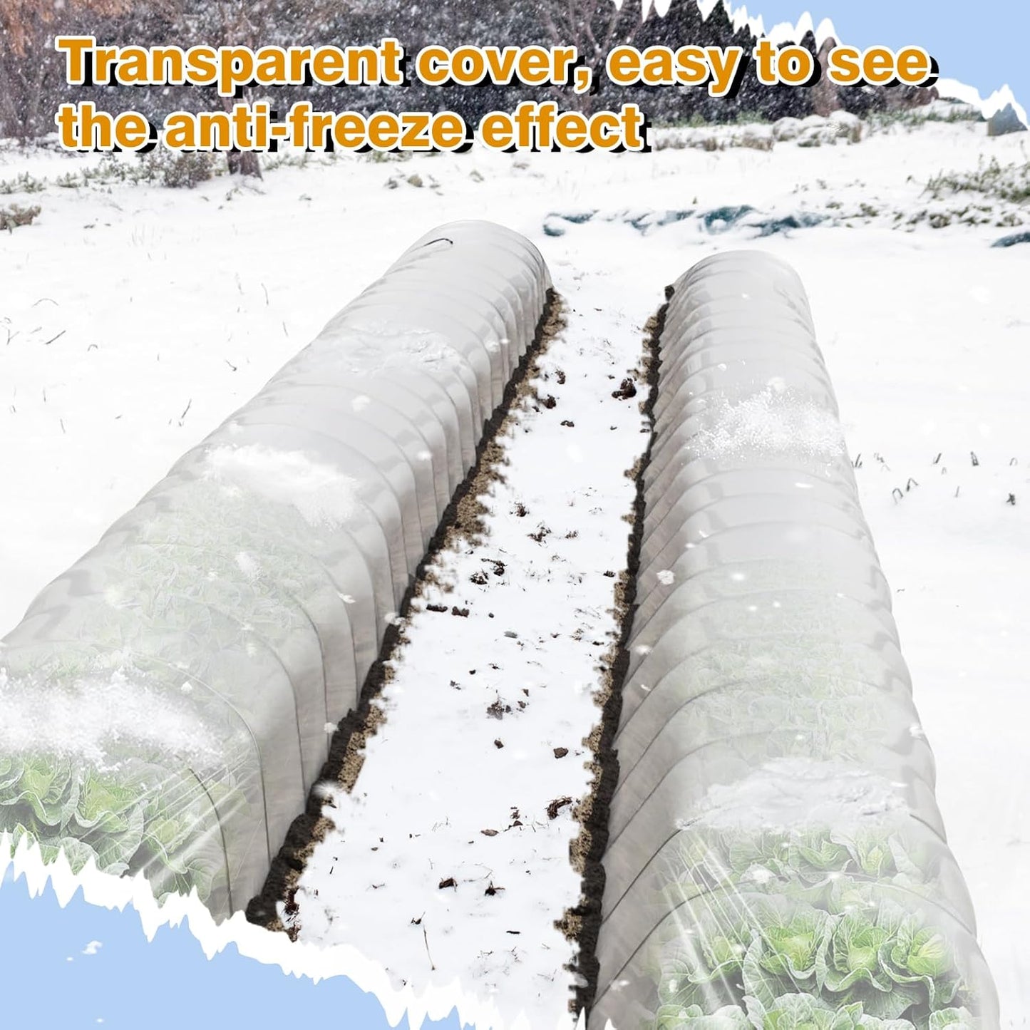 Alphatool Greenhouse Cover Plastic Sheeting - 10 x 30 ft Plant Covers Freeze Protection, Frost Cloths for Outdoor Plants, Clear Floating Row Cover for Outdoors Garden Plants Vegetables Crops