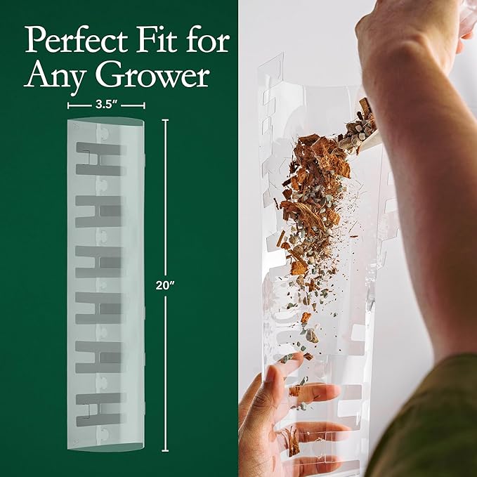 V3 Large GrowPole - Front Opening, Stackable Plastic Moss Poles for Climbing Plants, Monstera Plant Support-Plant Climbing Pole, DIY Plant Support, Works for Philodendron & Anthuriums - 5 Pcs