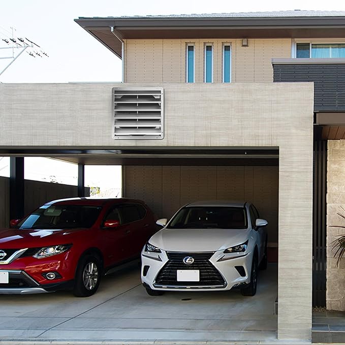 24 Inch Galvanized Shutter Exhaust Louver Vent, Automatic Gravity Shutter Louver Vent for Home Attics, Workshops, Barn, Greenhouse (Motor&Blades are not Included)