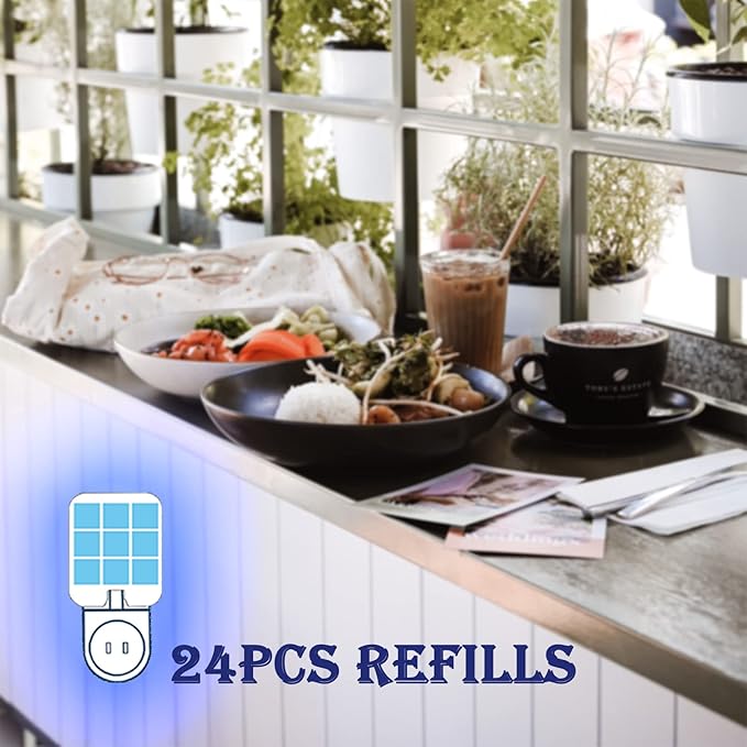 24 Pack 23005-06 Sticky Cards Compatible Dynatrap DT3005W Dot,Safer Home SH502,Plug-in Indoor Refill Glue Boards Replacment for 23005-06