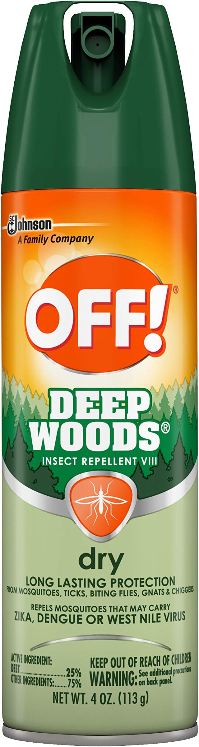 Off Deep Woods Dry Aerosol 4 Oz, pack of 2