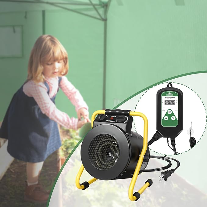 EAGLE PEAK Digital Heat Mat Thermostat Controller 42–108 °F for Heat Mat, Greenhouse, Heater Fan, Seedling, Germination, Fermentation and Reptiles, 15A/1800W