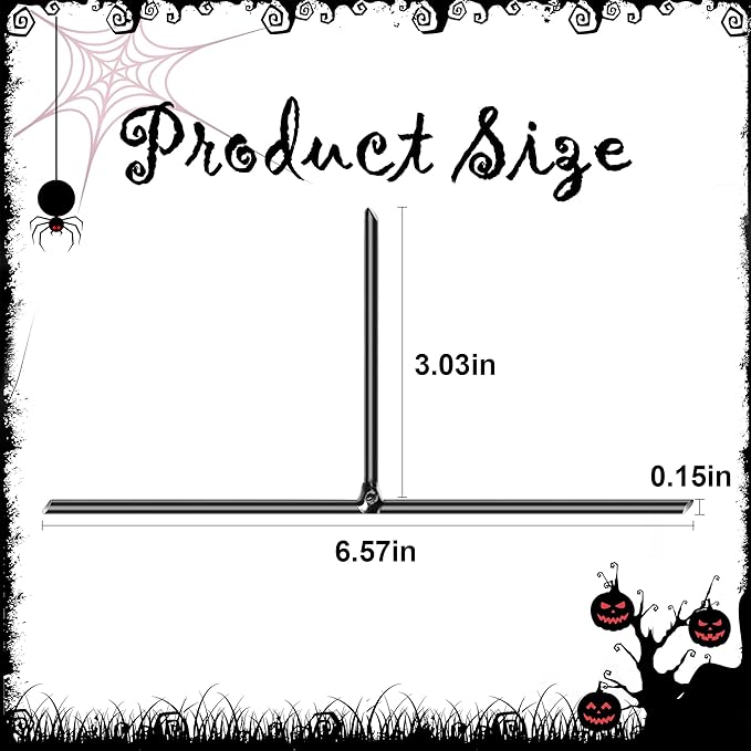 EBaokuup 32PCS Halloween Tombstone Stakes, 6.6"X3" Tombstone Metal Stakes, T-Shaped Ground Stakes for Halloween Outdoor Yard Lawn Foam Graveyard Decorations Decorations