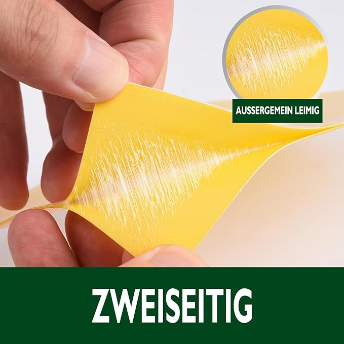 Garsum 20 Pack Gnat Sticky Traps for Indoor and Outdoor, Fruit Fly Paper Sheets Yellow Insect Killer for Flying,Whitefly, Aphids, Leafminers- 6x8 in, Twist Ties Included