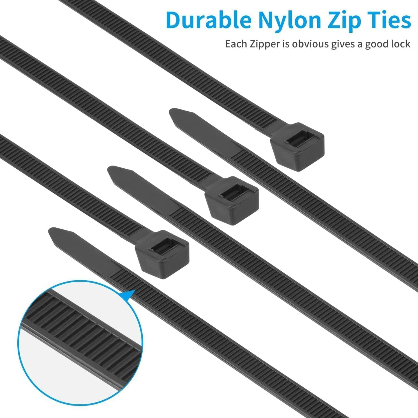 12 inch Orange Zip Ties Heavy Duty 100 PCS, 250 LBS Ultra Exclusive Strong Plastic Wire Ties, Large Cable Ties Extra Long Tie Wraps, Indoor and Outdoor UV Resistant