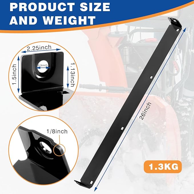 Zonon 2 Pcs 790-00120-0637 Shave Plate for Snow Throwers, Replaces 753-0625, 784-5581, 790-00120, 784-5581a and 784-5581a-0637(26)