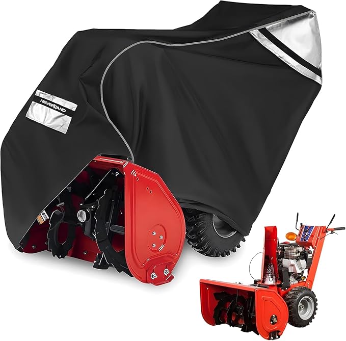 NEVERLAND Waterproof Snow Blower Cover - 600D Snowblower Covers Outdoor Heavy Duty, Snow Thrower Universal Size Fit 62''L x 33"W x 52"H, Compatible with EGO, Toro, Honda, Ariens and Craftsman