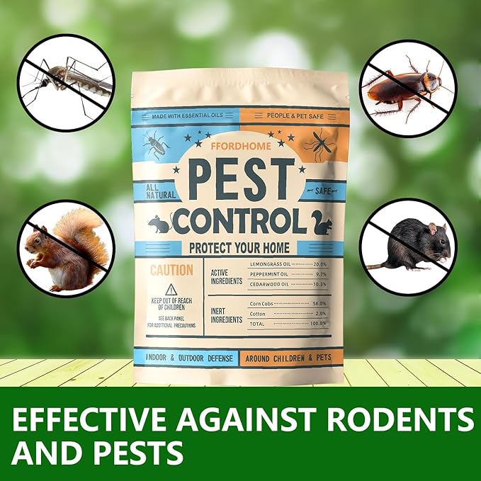 Pest Repellent ， Moth Balls for Outdoor use， Keep Pest Away Repel Mice and Rats, Roach, Ant, Spider, Mosquito & Moth（8BALLS）