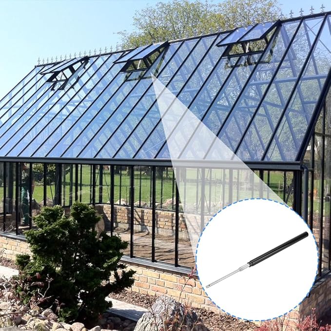 Greenhouse Automatic Vent Opener, Greenhouse Accessories, Window Vent Kit Vent with Double Spring Roof Control for Wooden Aluminum Greenhouse Auto Hothouse Window Opener Agriculture