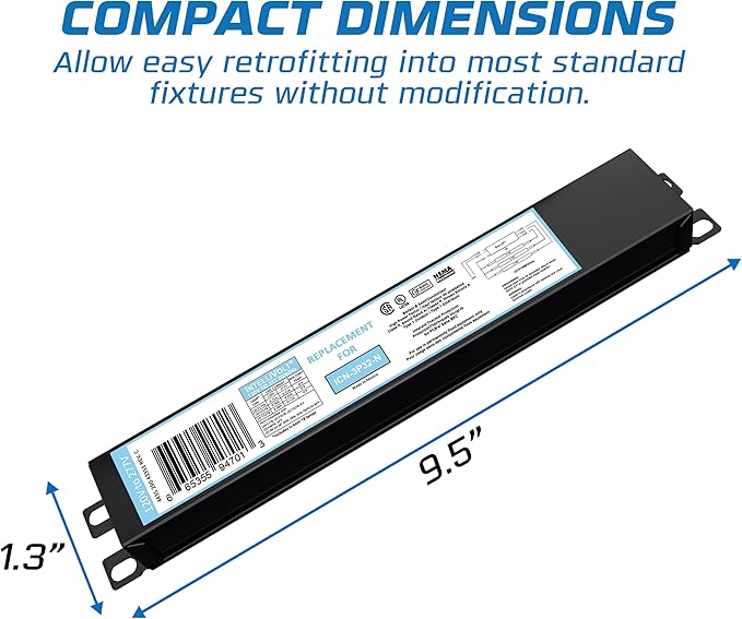 10 Pack - Replacement for ICN-3P32-SC 1, 2 & 3 Lamp T8 Fluorescent Electronic Ballast - 120-277 Volt - Instant Start - UL Approved