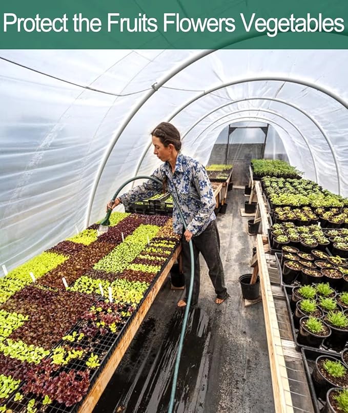 Wohohoho Garden Insect Mesh Netting 6.6ft x 64ft (2m x 20m), 1mm Ultra Fine Plant Covers for Garden Protection. Mosquito Net Pest Barrier for Vegetables Fruits Greenhouse Row Cover Raised Bed Barrier