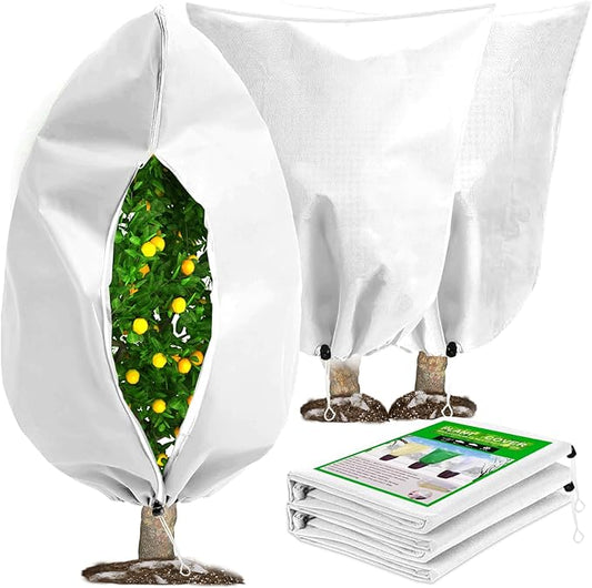 DQS 2 Pack Plant Covers Freeze Protection, 47.2" x70.8" Winter Frost Protection Blankets Frost Cloth,Suitable for Outdoor Winter Frost, Cold Weather, shrubs, Trees, Jackets, and coverings