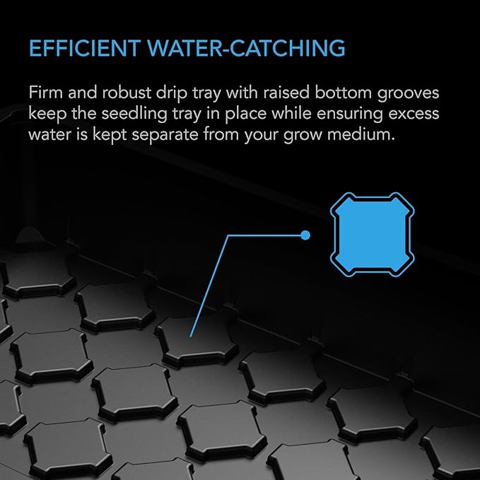 AC Infinity Large Humidity Dome, Heavy-Duty Germination Kit with 3 mm Thick Clear Dome, Sturdy Drip Tray, 6x12 Cell Seedling Tray, and Vented Height Extension Panels, for Seed Starting, Cloning Plants