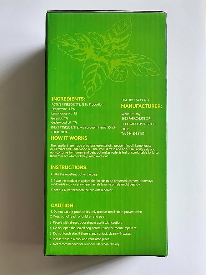 24 Pcs Skunk & Mouse Repellent Outdoor, Natural Peppermint Rodent Deterrent for Mouse, Mice, Skunk, Raccoon, Keep Skunk Away from House, Motor Campers, Attic, Humans & Pets Safe