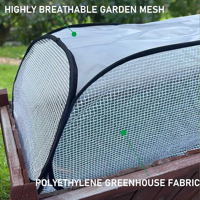 Garden Rows Plants Cover Pop Up Freeze Protection Greenhouse Accelerator Cover 45" x 21.6" x 16" Portable Mini Grow Plant Cover for Protecting Vegetables Fruits Plant Raised Garden Beds Vegetable Rows