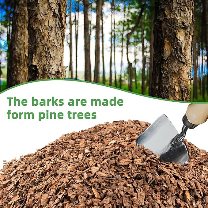 14qt Organic Orchid Potting Bark -Natural Mulch for Potted Plants, Root Development of Orchid Plants and Garden Soil Amendment Mix