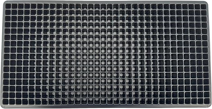 512 Cell Seedling Plastic Nursery Trays, 10 Pack, Thick Durable Germination Plug Trays, 5120 Cells Reusable Plant Propagation