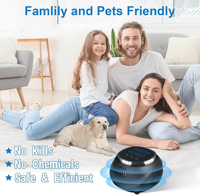 2025 Upgraded Mouse Repellent, Ultrasonic Pest Repeller-Chemical-Free, Multi-Mode Rodent Repellent with Timer Function, Indoor Insect Defense for Cockroaches, Mosquitoes, Insects, Spiders 2Pack