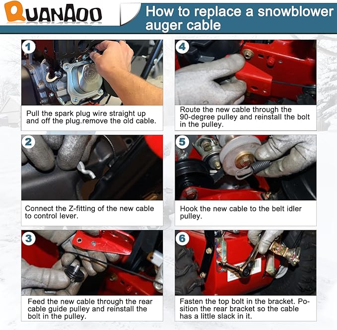 Auger Control Cable 946-04230B for Cub Cadet Craftsman Troy-Bilt MTD Yard-Man Snow Blowers Replace 746-04230 746-04230A 946-04230 946-04230A Auger Clutch Cable