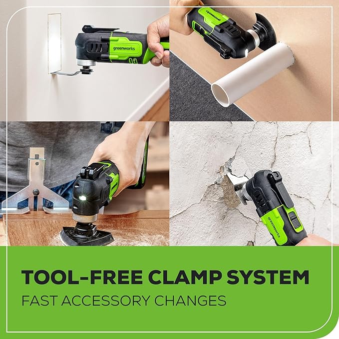 Greenworks 48V (2x24V) Cordless Yard Tool Combo - 21" Self - Propelled Mower, 12" Trimmer, Blower, 24V Multi - Tool + 3 Batteries & 2 Chargers