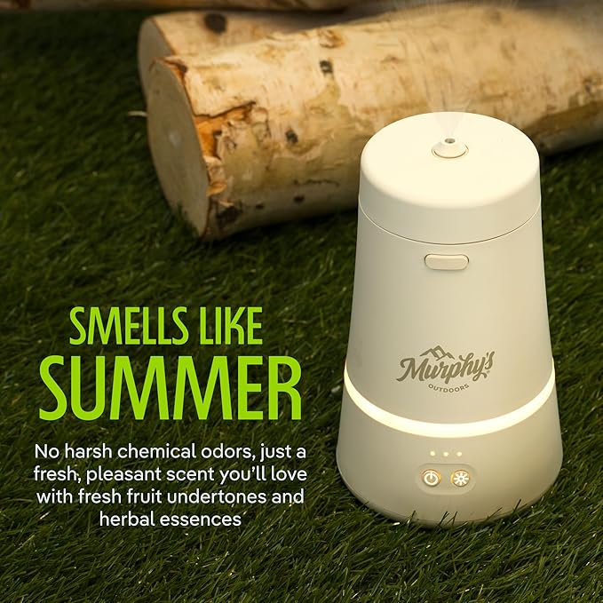 Murphy's Naturals Mosquito Dodger Zone Repellent, Outdoor Mosquito Spray, Essential Oils, 15-Foot Zone, Repels for 30 Hours, Refill Included