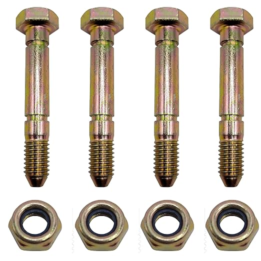 YIAOSUA 4 Pack 51001500 510015 Shear Pin Bolts and Nuts Fits Ariens AM122156 AM136890 snowthrowers