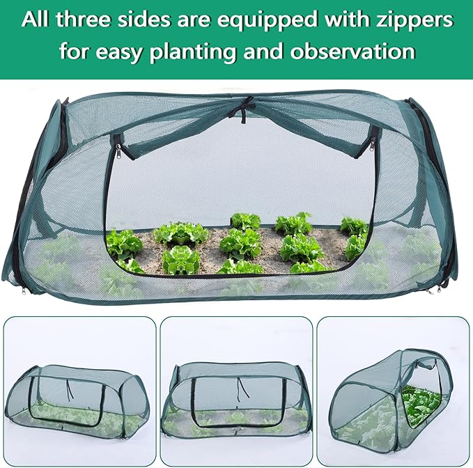 Garden Rows Accelerator Plants Cover,Garden Covers for Raised Beds (Green)