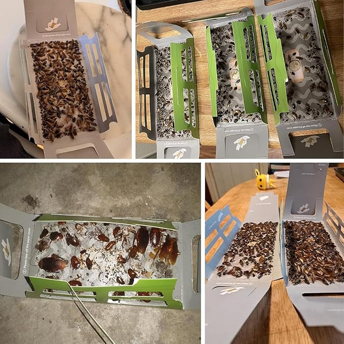 Roach Traps,Baited Glue Traps,Cockroach Trap Pet Friendly(5 apck)