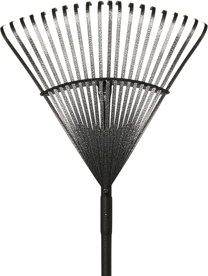 Yard Butler World’s Greatest Leaf Rake | Heavy Duty All Steel Rake with Ergonomic Garden Claw, 20 Free-Floating Tines & Long Metal Handle – Lawn, Yard, Bed, Landscape for Leaves, Grass & Debris, 18"
