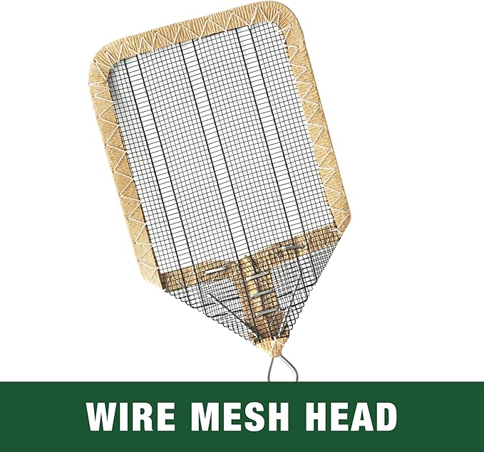 Enoz Wire Mesh Head Flyswatter with Metal Handle (Pack of 3)