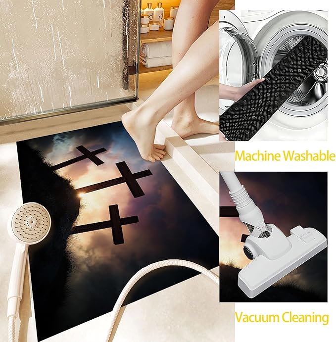 Door Mat,Gothic Welcome Mat Indoor,Easter Non-Slip Outdoor Entry Mat for Home Entryway, Low Profile Floor Rugs for Entry Patio, Porch, Hallways 30 x 17 Inch