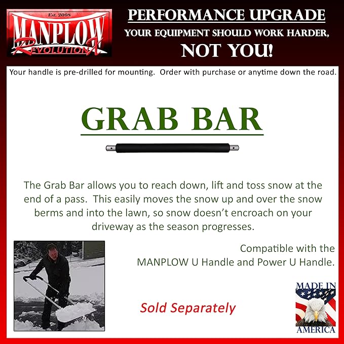 MANPLOW RevolutionX Snow Pushers and Shovels (Power U Handle, 32")