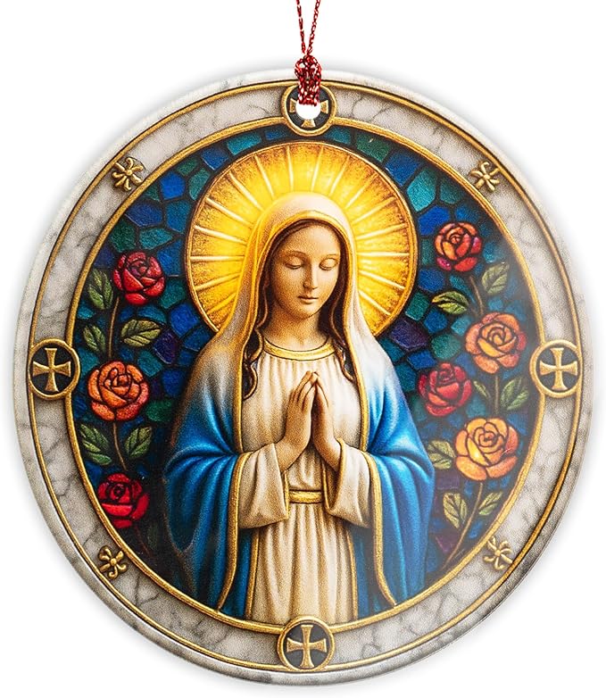 Mary Ornament - Nativity scene - Nativity ornaments - Christmas ornament 2025 - Regilious gifts - Car Mirror Hanging - Christian Christmas ornaments - Easter Decor, Xmas Decor - car hanging