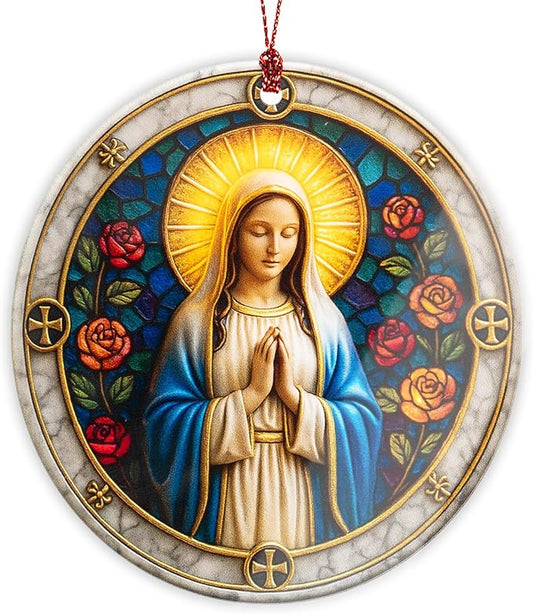 Mary Ornament - Nativity scene - Nativity ornaments - Christmas ornament 2025 - Regilious gifts - Car Mirror Hanging - Christian Christmas ornaments - Easter Decor, Xmas Decor - car hanging