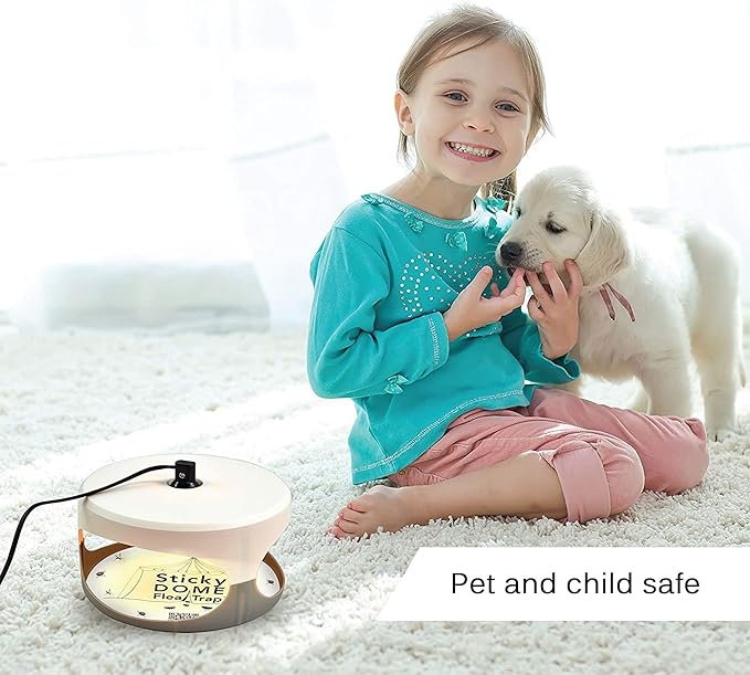 ASPECTEK Sticky Dome Flea Trap, Odorless Glue Trap with 2 Sticky Discs, Effective Bed Bug Killer and Flea and Tick Treatment, Indoor Insect Trap for Bugs, 2 Packs in White and Light Gray