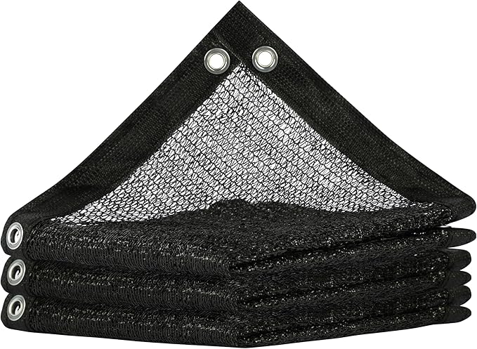 Royal Shade 30% Black 8FT x 12FT Shade Cloth Mesh Tarp with Grommets for Garden Patio, Greenhouse, Plant Shading, Pergola, Chicken Coop, Dog Kennel, Lawn