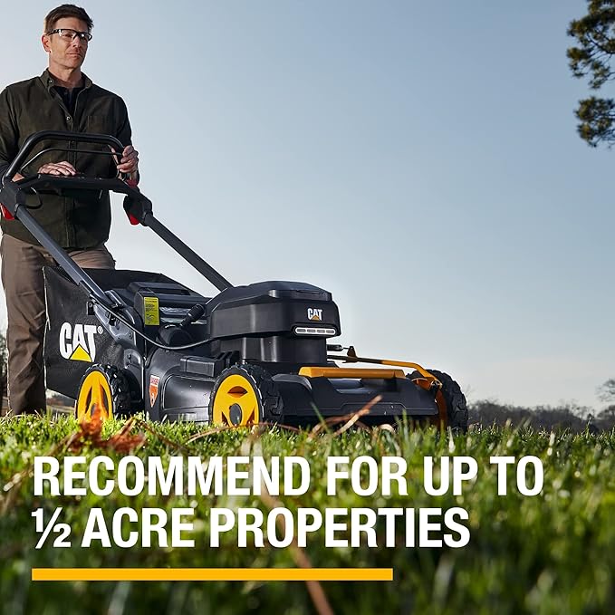 Cat DG670 60V 21" Cordless 3-In-1 Cutting Modes, Brushless Push Lawn Mower with TorqLogic - Battery & Charger Included