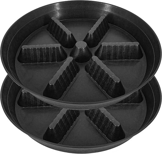 2 Pack Plant Saucer 17 inch 2 Pack, Raised Middle Plant Trays for Pots, Large Plastic Plant Saucers for Indoors, Water Tray for Plants,Drip Trays Plant Stand Water Catcher Tray, Pot Saucers for Plants