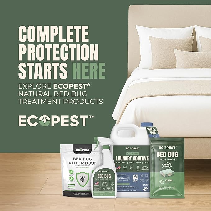 ECOPEST Bed Bug Interceptors – 8 Pack | Bed Bug Blocker (Pro) Interceptor Traps (Black) | Insect Trap, Monitor, and Detector for Bed Legs