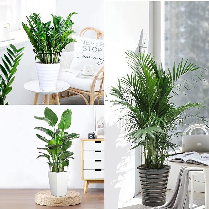 Joyhalo 6 Pack Plant Support Stakes, 16 Inch Peony Cages and Supports, Flower Stakes with 15 Pcs Plant Labels, Peonies Support Cages Garden Sticks for Plants Tomato, Hydrangea, Rose, Hyphosis