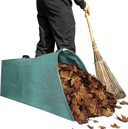 Leaf collector,Heavy leaf pick up tools,Foldable yard waste bag,Large Yard Dustpan-Type Leaf Bags,Reusable Lawn and Leaf Garden Bag with Reinforced Carry Handles (200L)