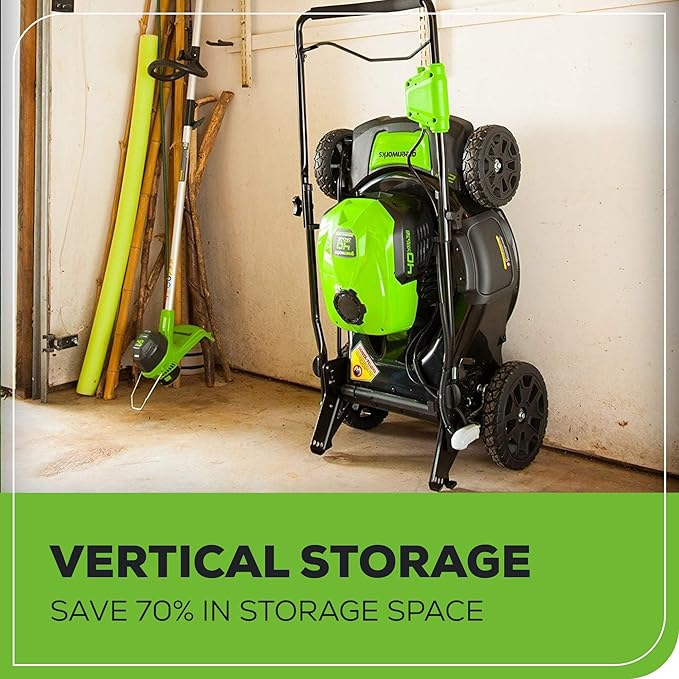 Greenworks 40V 21" Push Mower, 5.0Ah USB Battery