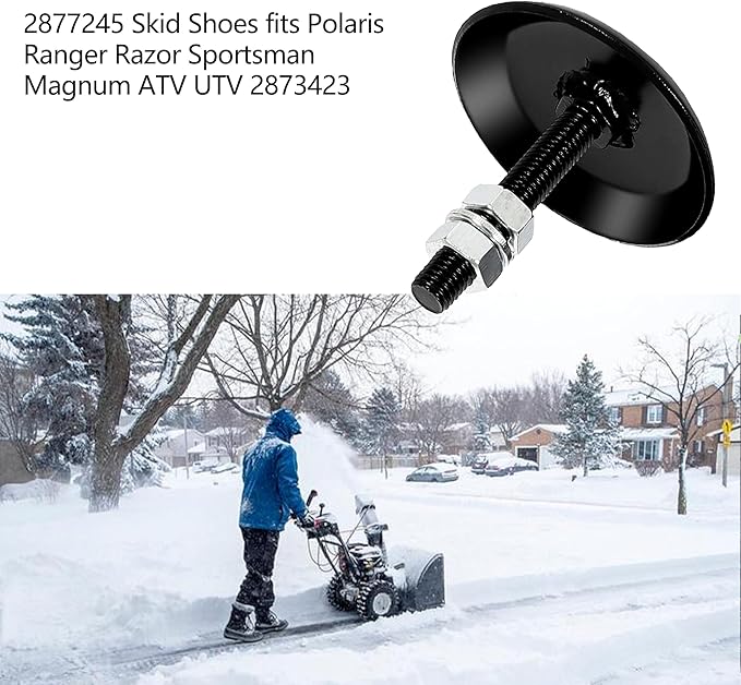 YIAOSUA 2 Pack 2877245 Snow Plow Blade Heavy Duty Skid Shoes Fits Polaris Ranger Razor Sportsman Magnum ATV UTV 2873423