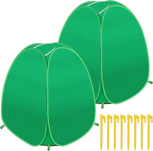 2 Pack Plant Covers Freeze Protection, 28x28x33 Winter Shrub Frost Covers for Outdoor Plants, Warm Plant Protectors Tent for Protecting Fruit Tree Potted Plants and Shrub from Freezing Animals Eating