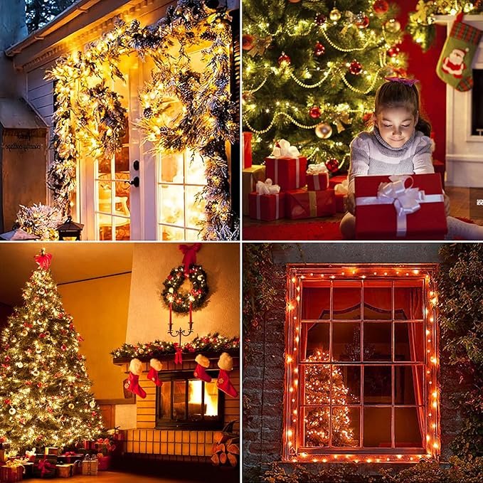 OMIKA 2 Pack 16.4ft 50 LED 16 Colors Battery Operated & USB Powered Fairy Lights, with Remote Waterproof LED String Lights for Bedroom Garden Patio Party Indoor Outdoor Decor(132 Modes)